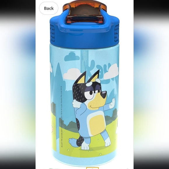 Colorful Blue and Orange Dog Design Cups Bottles Set 2 16oz - Picture 4 of 7